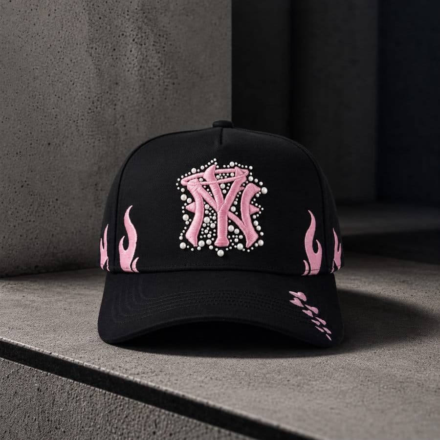 Gorra Llamas Rosa NY